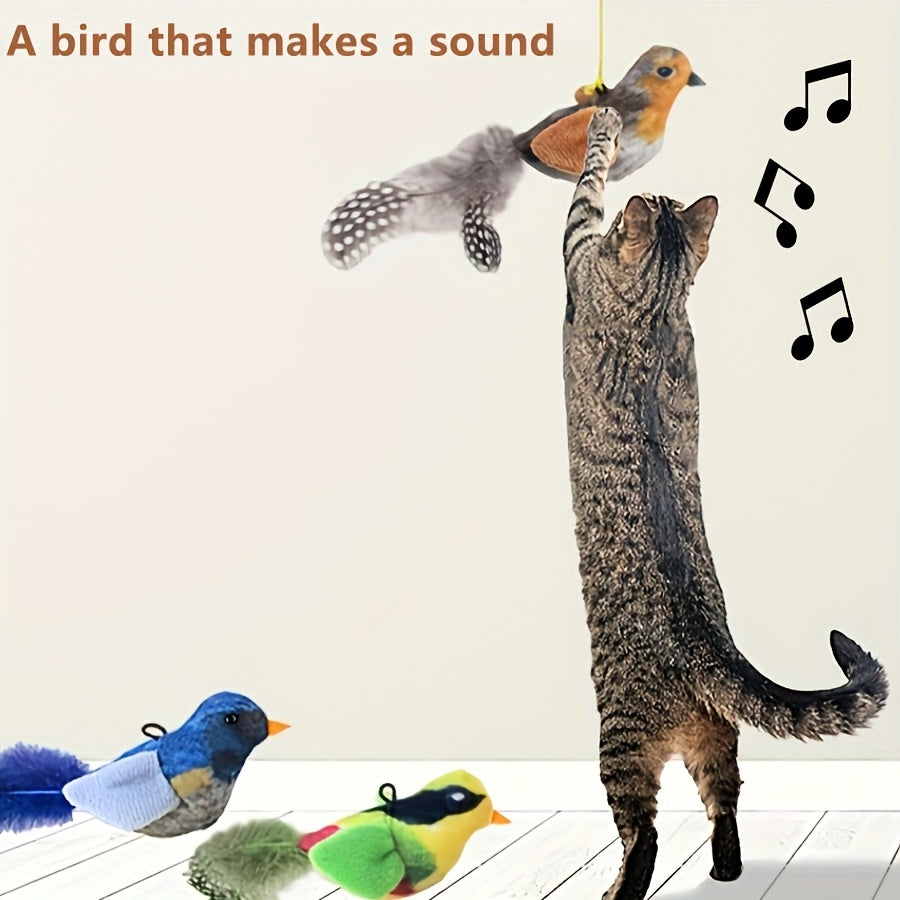 Tu Gato Merece Magia – Juguete con Sonido, Estampado Animal y Plumas Irresistibles