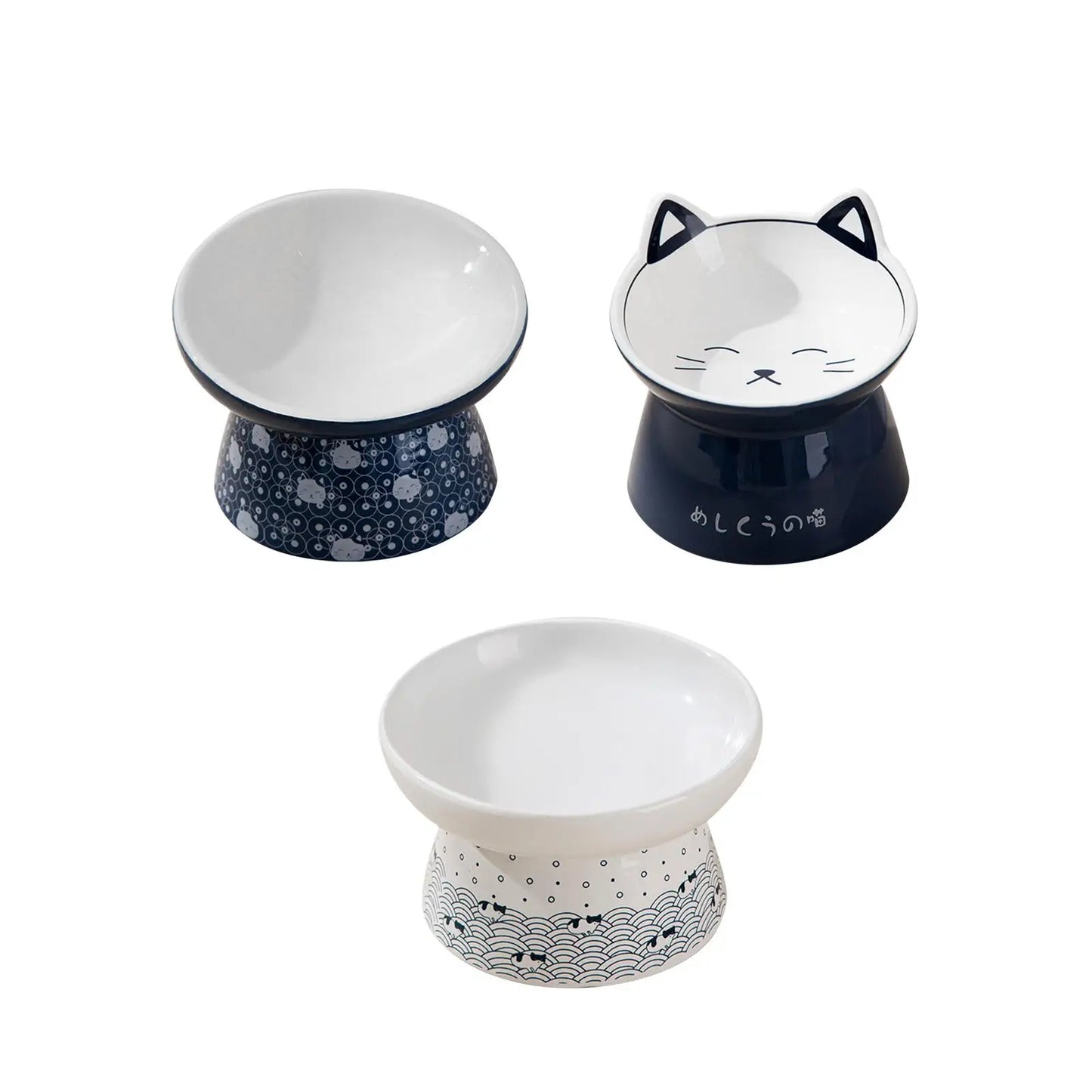 Cuenco de Porcelana Elevado – Elegancia y Comodidad para tu Compañero Felino