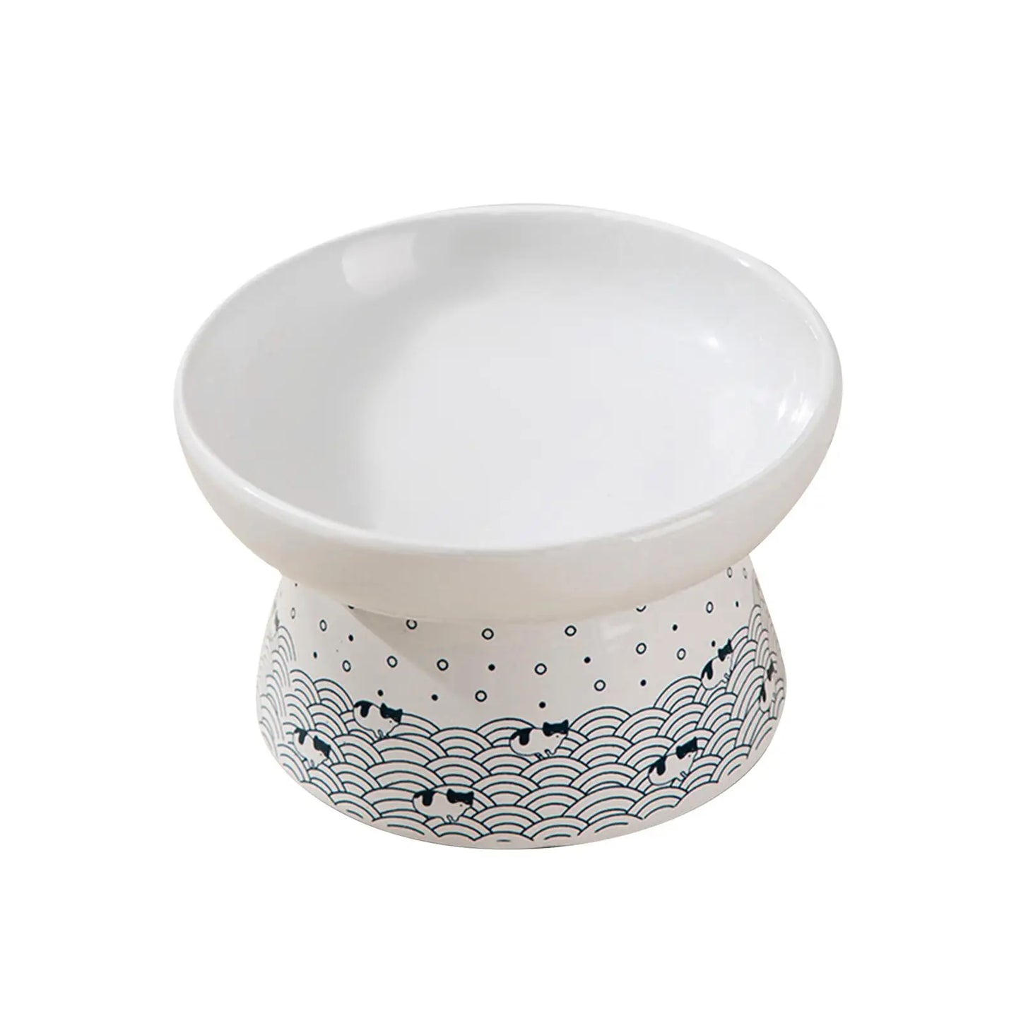Cuenco de Porcelana Elevado – Elegancia y Comodidad para tu Compañero Felino