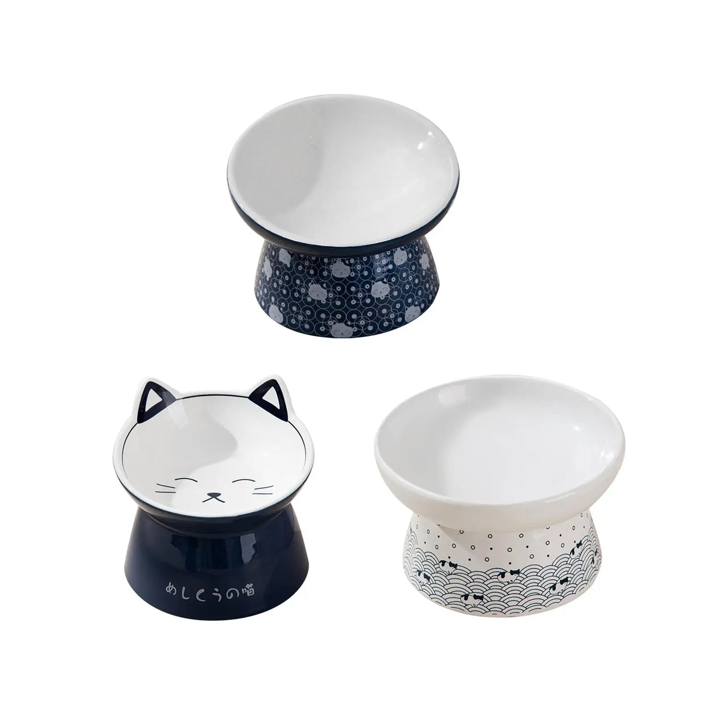 Cuenco de Porcelana Elevado – Elegancia y Comodidad para tu Compañero Felino