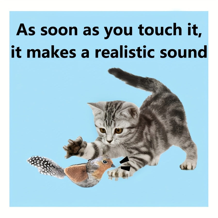 Tu Gato Merece Magia – Juguete con Sonido, Estampado Animal y Plumas Irresistibles