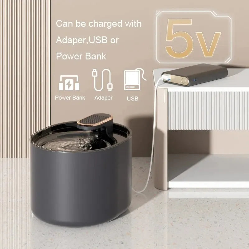 Fuente de agua automática para gatos 3L con sensor y filtro
