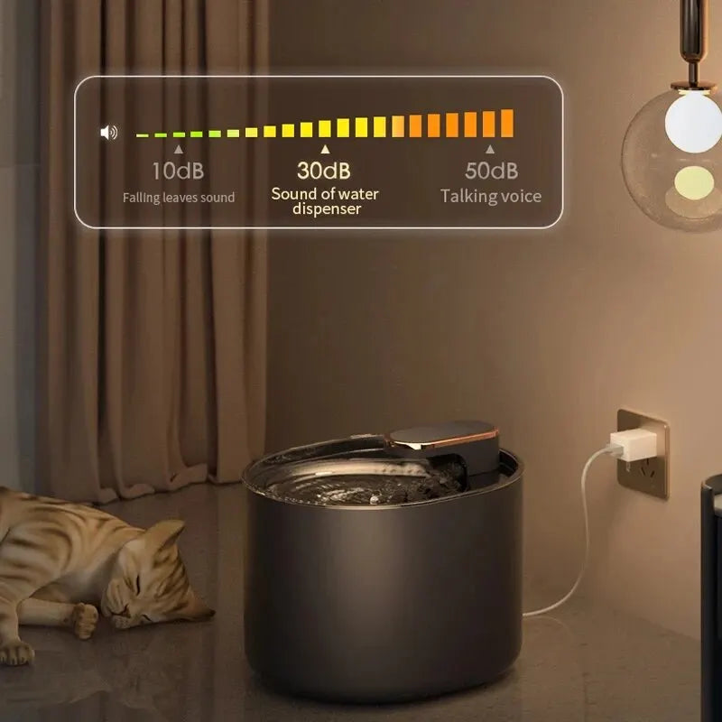 Fuente de agua automática para gatos 3L con sensor y filtro