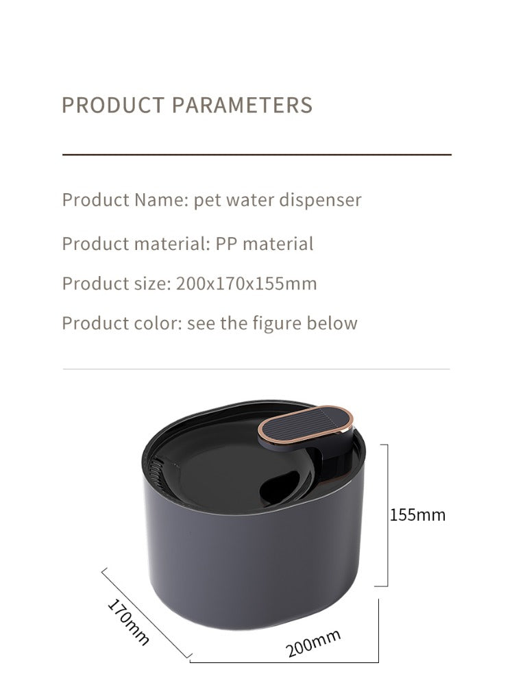 Fuente de agua automática para gatos 3L con sensor y filtro