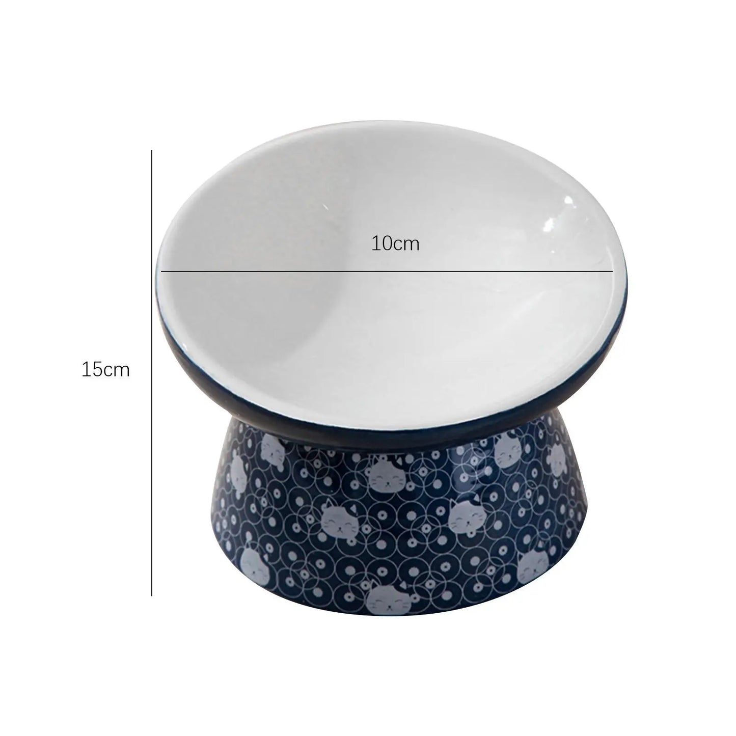 Cuenco de Porcelana Elevado – Elegancia y Comodidad para tu Compañero Felino